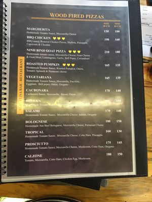 Veggie pizzas  at Mona Lisa Bar Restaurant  in Ninh Binh