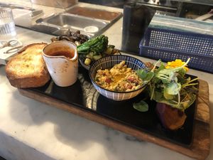 Vegan Platter.. size is deceiving as it’s bigger than what it looks  at The Messy Tomato in Adelaide