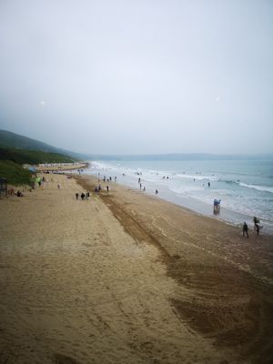 View from the cafe at The Beachcomber Cafe in Woolacombe