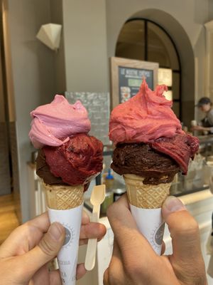 Huge ice creams for only 3,50€ each!  at Gelateria La Romana - Cola di Rienzo in Rome