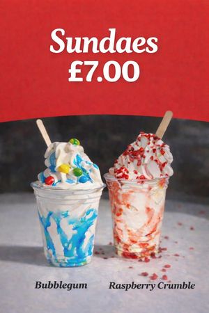 Wow! Vegan Sundaes!  at v360 in Brighton