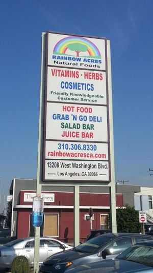 signage at Rainbow Acres in Los Angeles