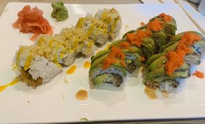 Caterpillar roll and haiku roll. So amazing ! at Otani in Mayfield Heights