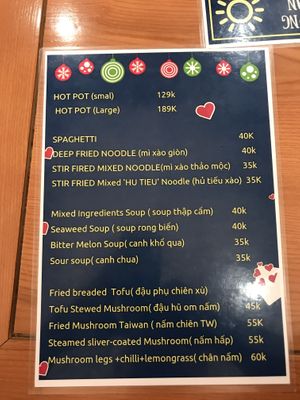 Menu 2 at Nha Hang Chay Hieu & Thuong in Qui Nhon