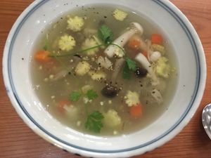 Mushroom soup at Nha Hang Chay Hieu & Thuong in Qui Nhon