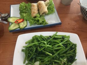 Water spinach at Nha Hang Chay Hieu & Thuong in Qui Nhon