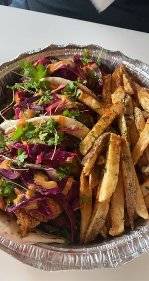 Shrimp taco’s  at Vegan Food House in Dallas