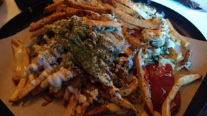 Parmesan fries at Vegan Food House in Dallas