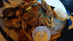 Seafood platter at Vegan Food House in Dallas