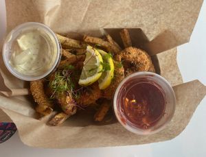 Shrimp basket   at Vegan Food House in Dallas