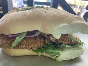 Catfish poboy  at Vegan Food House in Dallas