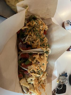 Fried Shrimp Tacos  at Vegan Food House in Dallas