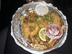 Shrimp basket at Vegan Food House in Dallas