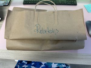 Cute and personalized delivery!  at Vegan Food House in Dallas