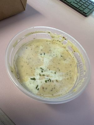 Garlic Parmesan saucee  at Vegan Food House in Dallas