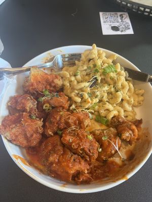 Buffalo Bites Macaroni and Cheese   at Vegan Food House in Dallas