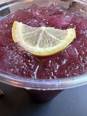 Berry lemonade {{ seasonal }}  at Vegan Food House in Dallas