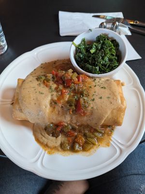 Jambalaya chimichanga at Vegan Food House in Dallas