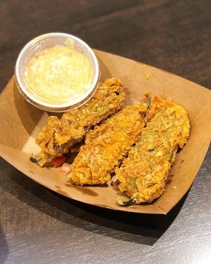 Stuffed jalapeños at Vegan Food House in Dallas