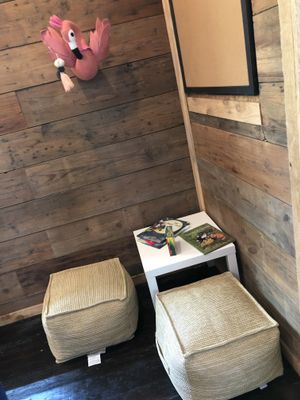 Kid’s coloring area at Vegan Food House in Dallas