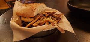 Swimp po boy at Vegan Food House in Dallas