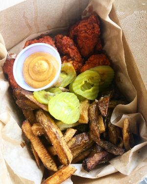 Buffalo Seitan Wings at Vegan Food House in Dallas