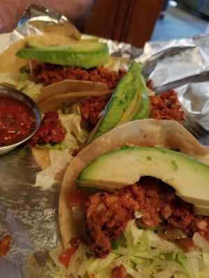 Vegan Tacos at Black Walnut Cafe in Austin