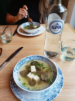 Miso soup starter at Mama Makan in Amsterdam