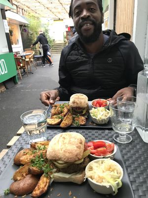 Vege burgers  at Veggie Vibe Cafe in Blackrock