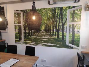 Decor at Veggie Vibe Cafe in Blackrock