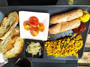 Vegan Irish breakfast at Veggie Vibe Cafe in Blackrock