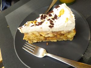 Bananofee cake at Veggie Vibe Cafe in Blackrock