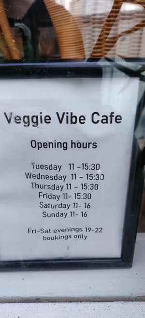 Veggie Vibe hours at Veggie Vibe Cafe in Blackrock