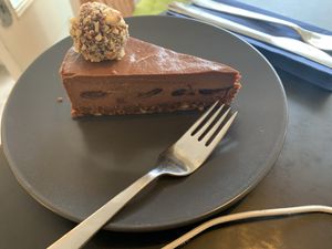 cake at Veggie Vibe Cafe in Blackrock