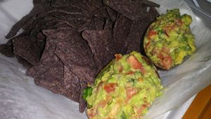 Guacamole with chips at The Ice Cream Shoppe and Cafe in Melbourne