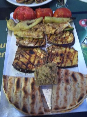 Grilled vegetables at All That Jatz in Athens