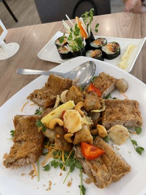 Yam Ring and Seaweed Salad Roll!  at Yes Natural in Central Singapore