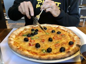 Pizza Stromboli at Dieci Pizza in Chur