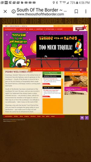 South of the Boarder Dillon South Carolina  at The Sombrero Restaurant at South Of The Border in Hamer