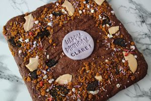 Personalised Brownie Slab at Untainted Tastes in Broadstairs