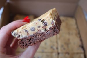 Cookie Dough Brownies  at Untainted Tastes in Broadstairs