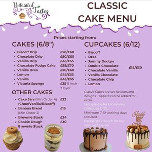 Local Cake Collection Menu 2024 at Untainted Tastes in Broadstairs