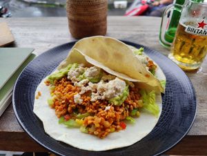 Soft tacos at Pumpkin and Beetroot in Ubud