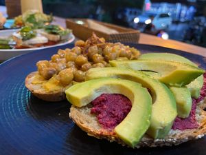 Pumpkin & Beetroot Toast at Pumpkin and Beetroot in Ubud