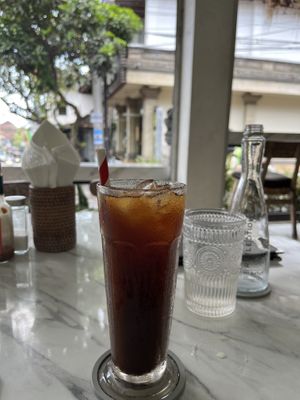 Iced americano  at Pumpkin and Beetroot in Ubud