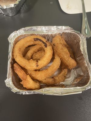 Onion rings  at V Temple Bar in Dublin
