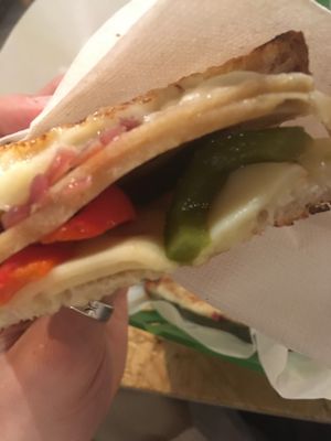 “Spicy” - Chicken, cheese, Onions, Peppers at V Temple Bar in Dublin