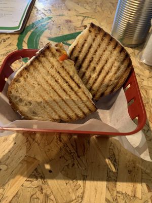 Cheeze n ‘’ham’ spicy toastie at V Temple Bar in Dublin