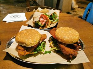 Gyros Wraps and Schnitzel Burger at Roots Foods and Culture in Athens