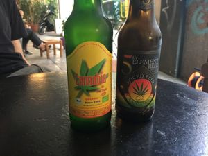 Cannabis infused beers at Roots Foods and Culture in Athens